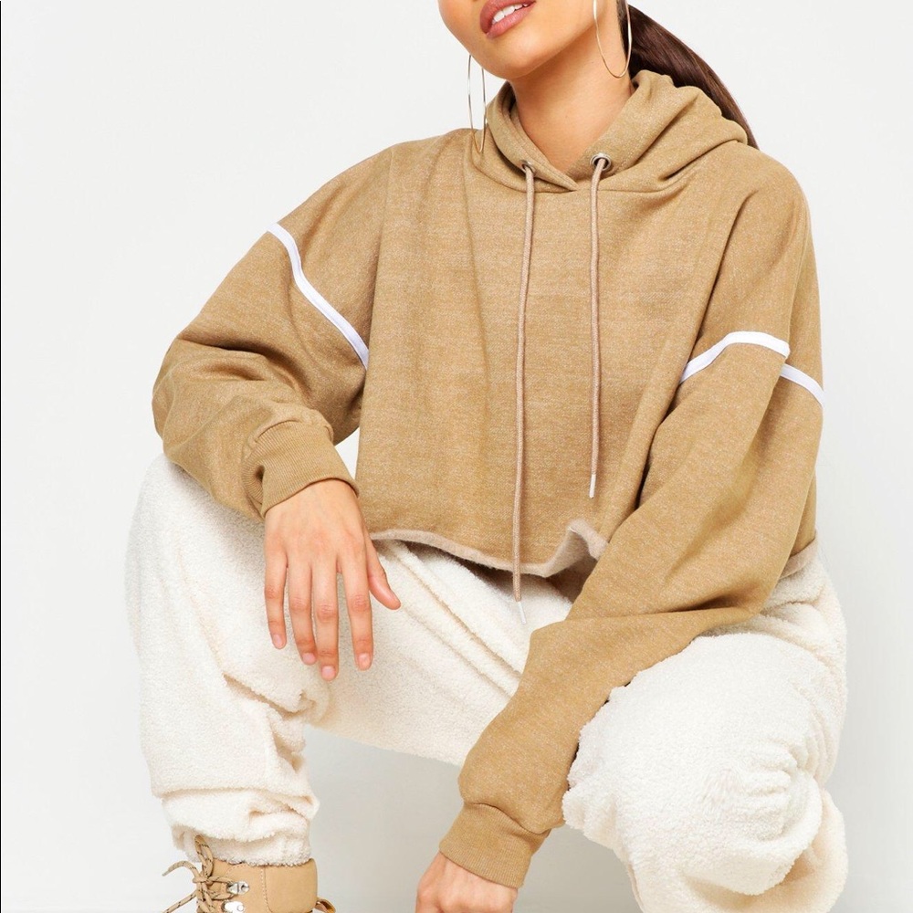 Boohoo Taupe Hoodie